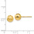 14K Yellow Gold Polished and Diamond Cut 7mm Ball Post Earrings