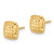 14K Yellow Gold Diamond Cut Square Post Earrings