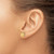 14K Yellow Gold Diamond Cut Square Post Earrings