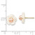 14K Yellow Gold 3-4mm Pink Freshwater Cultured Pearl with 10mm Mother of Pearl Flower Post Earrings