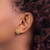 14K Yellow Gold Polished Diamond-cut Circle Post Earrings