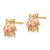 14K Yellow Gold Two-Tone Ladybug Post Earrings