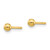 14K Yellow Gold 3mm Ball Post Earrings