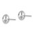 14K White Gold Polished Peace Symbol Post Earrings