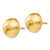 14K Yellow Gold Hammered Half Ball Post Earrings