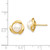 14K Yellow Gold 7-8mm Yellow Button Freshwater Cultured Pearl Post Earrings