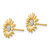 14K Yellow Gold and Rhodium Mini Daisy Post Earrings