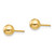 14K Yellow Gold 5mm Ball Post Earrings