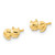 14K Yellow Gold Polished Cat Post Earrings