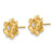 14K Yellow Gold Diamond Flower Post Earrings