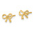 14K Yellow Gold Polished Bow Post Earrings