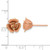 14K Rose Gold Satin Finish Diamond-cut Rose Post Earrings