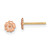 14K Rose Gold with Yellow Gold Post Flower Post Earrings