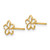 14K Yellow Gold Plumeria Post Earrings