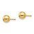 14K Yellow Gold 6mm Ball Post Earrings