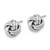 14K White Gold Polished Double Love Knot Post Earrings