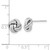14K White Gold Polished Double Love Knot Post Earrings