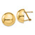 14K Yellow Gold Omega Clip Half Ball Earrings