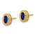 14K Yellow Gold Oval Sapphire Post Earrings