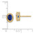 14K Yellow Gold Oval Sapphire Post Earrings