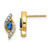 14K Yellow Gold Elegant Diamond and Sapphire Earrings