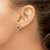 14K Yellow Gold Elegant Diamond and Sapphire Earrings