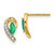 14K Yellow Gold Diamond and Emerald Earrings