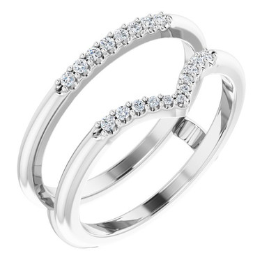 Platinum 1/3 CTW Natural Diamond Ring Guard - PlatinumOnly