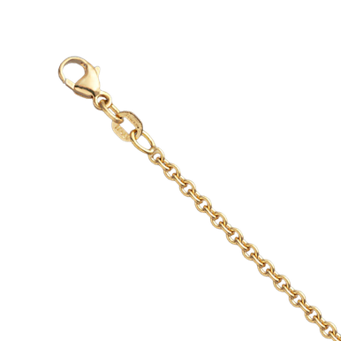 18K Yellow Gold 2.2mm Round Cable Chain - Gracious Rose Jewelry