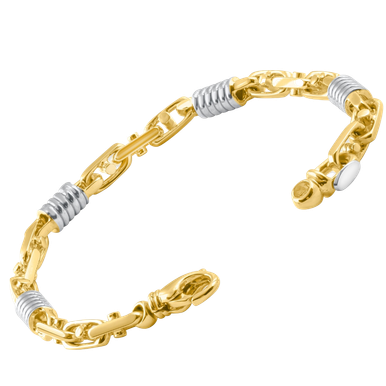 Spring Link Chainb 14k Handcrafted 5.5mm Bolt and Spring Link Chain - Gracious Rose Jewelry