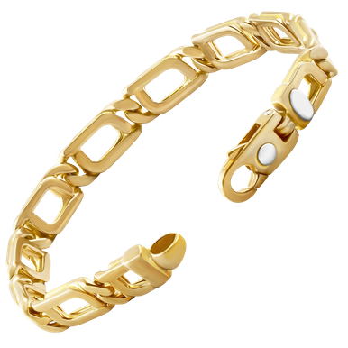 14k Handcrafted 8.5mm Designer Link Bracelet - Gracious Rose Jewelry