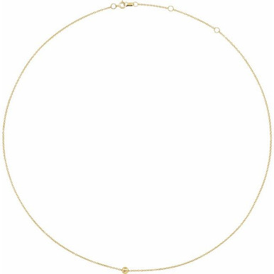 14K Yellow Gold Ball Necklace - Gracious Rose Jewelry