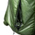 close view of a warm, insulated, shock cord adjusting pockets, from a men's forest shell lightweight, warm, wind protection, and, moisture resistant, insulated, jacket with charcoal liner