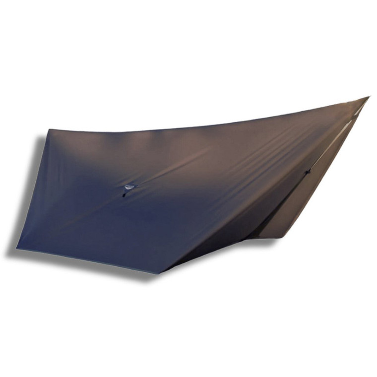 Superior Shelter Gray 12 lightweight silpoly tarp shelter isolated on white background