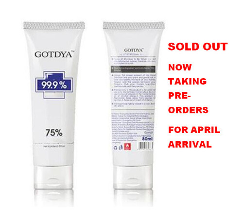 GOTDYA 75% Alcohol Hand Sanitzer (Pack of 5 Handy 80 ML Bottles)