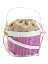 Made In Italy Raffia Bucket Shoulder Bag