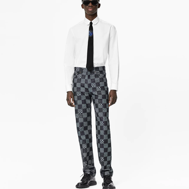 Distorted Damier Denim Pants