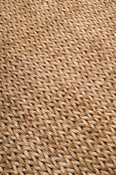 Abaca Herringbone Camel - close-up image