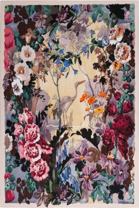 Wildflower Heron Wallhanging by Paul Smith - Flatshot White