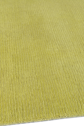Melrose Yellow Cut And Loop Stripe rug by Farrow & Ball sidepile image