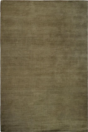 Caliche Silk rug in Olive, full flatshot view