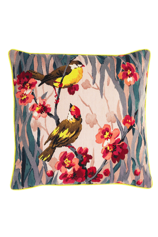 Birdie Blossom Lemon Cushion by Paul Smith - Flatshot