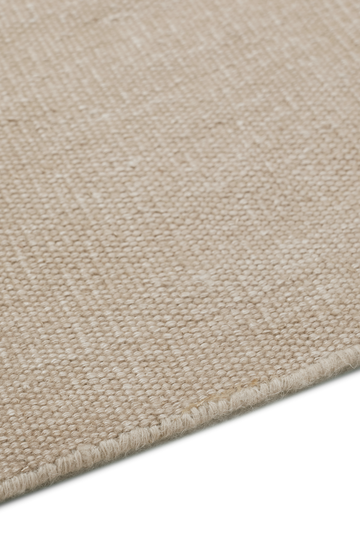 Flatweave Linen Ecru - sidepile