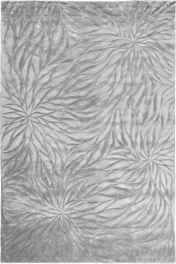 Saiki Rug Hibiki Silver Silk Cut Pile & Carving rug by Sarabande