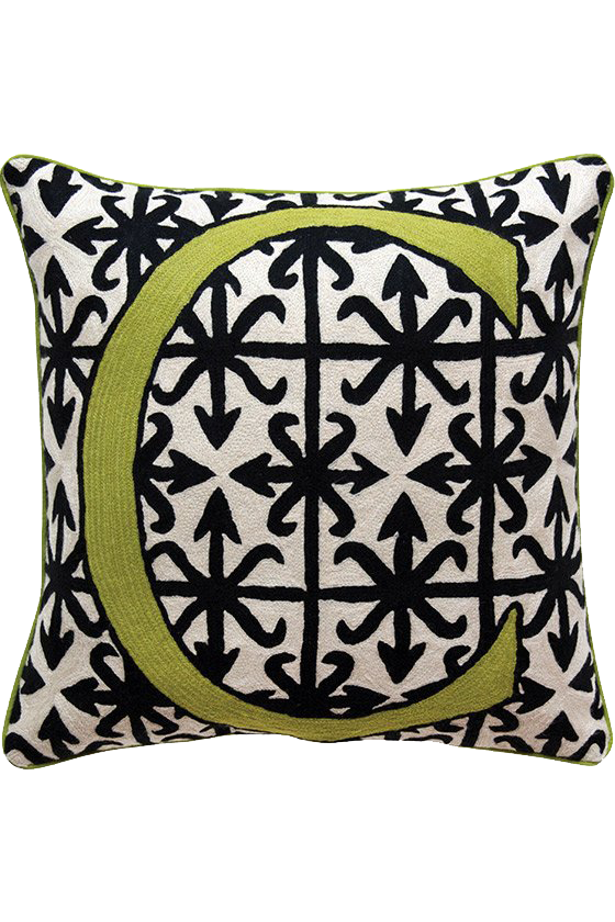 Alphabet C cushion by Sue Timney  - Flatshot