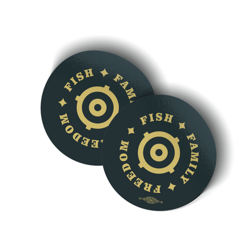 Yup'ik Eye (3" x 3" Vinyl Sticker -- Pack of Two!)