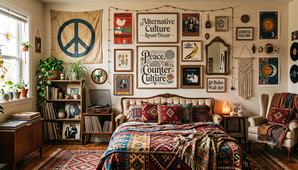 Alternative Culture Room Decor — Peace, Counter Culture & Boho Wall Art
