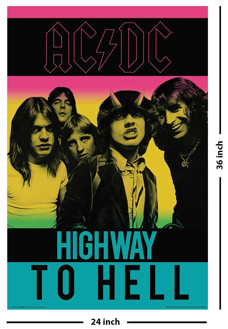 AC/DC Retro Tour Poster - 24in x 36in