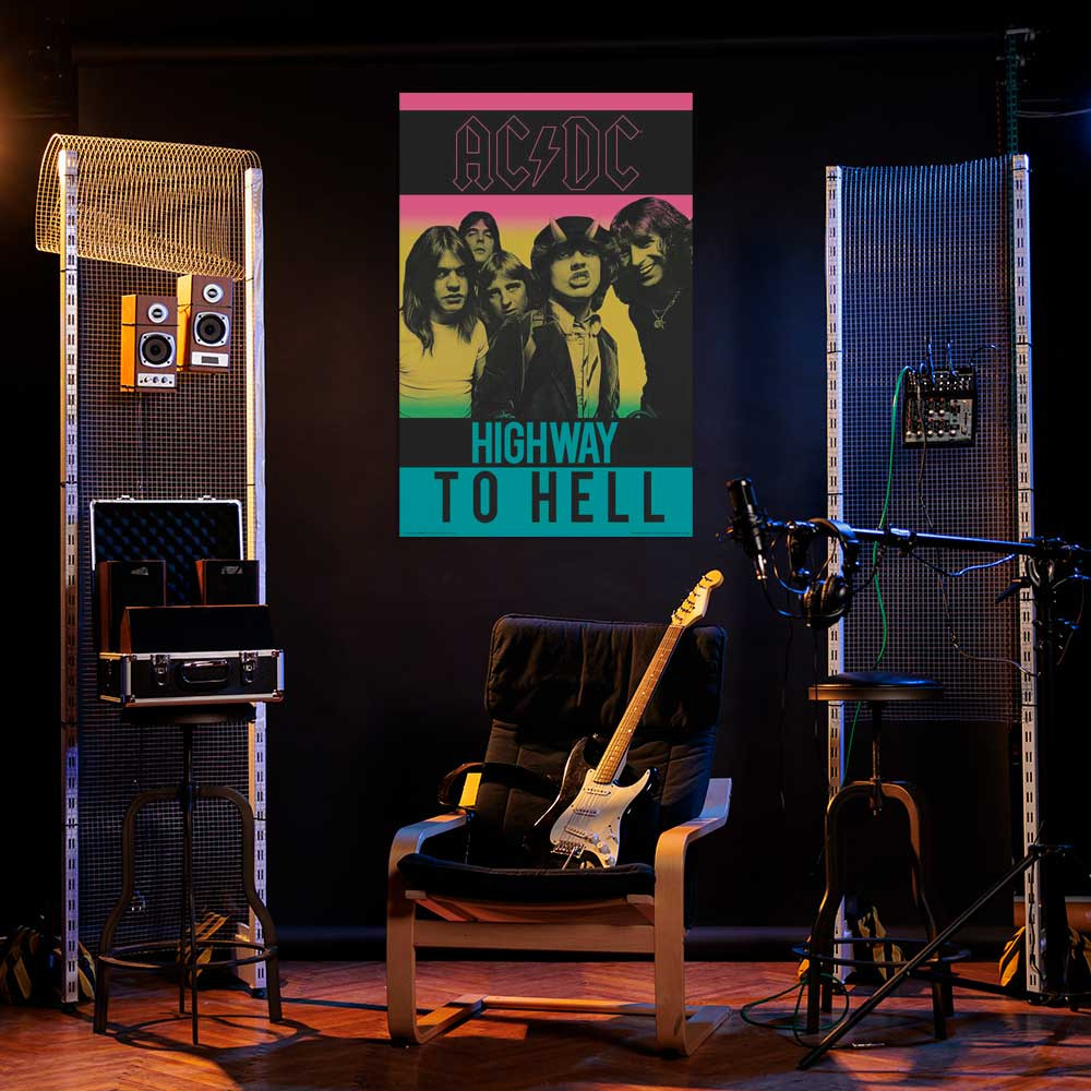 AC/DC Retro Tour Poster - 24in x 36in