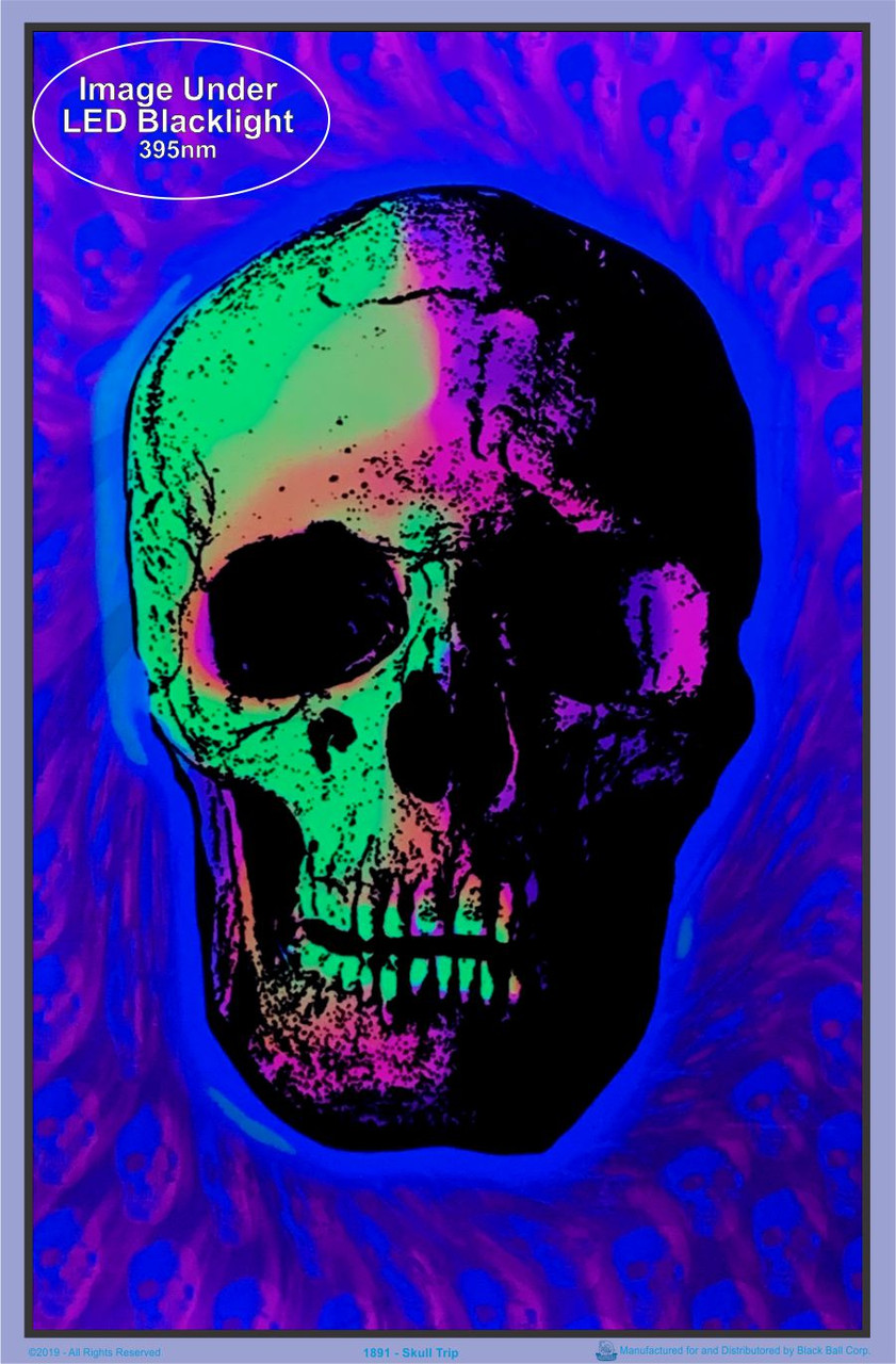 Skull Trip Blacklight Poster 23 x 35
